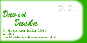 david duska business card